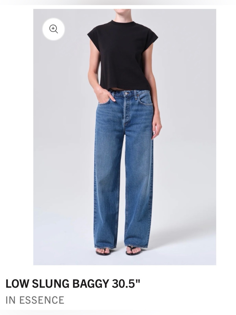 AGOLDE Low Slung Baggy Jean Shade Essence Size 24